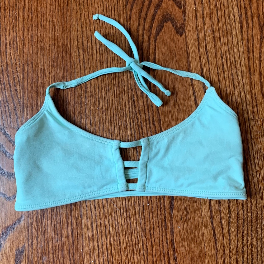 Midori Teal and Pineapple bikini top